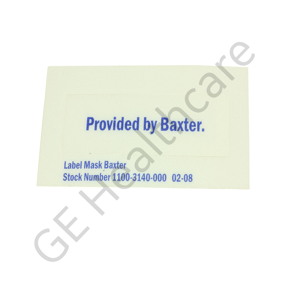 Sticker Label Mask Baxter Sevoflurane